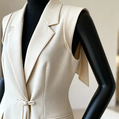 Sophisticated Sleeveless Blouse Design for Luxury Brand