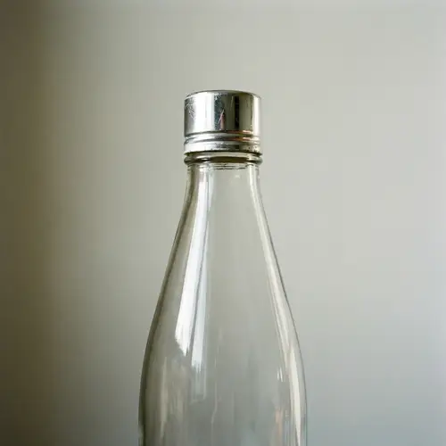 Elegant Glass Bottle with Silver Cap | Timeless Design