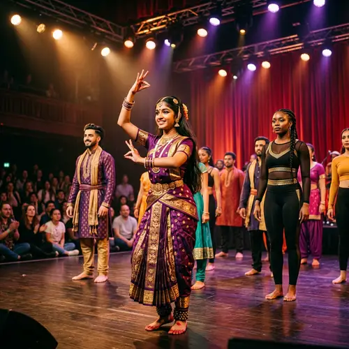 Engaging Teenage South Asian Girl Dance Performance