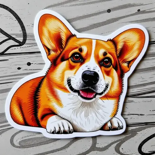 Adorable Small Corgi Sticker - Cute Vinyl Decal for Dog Lovers