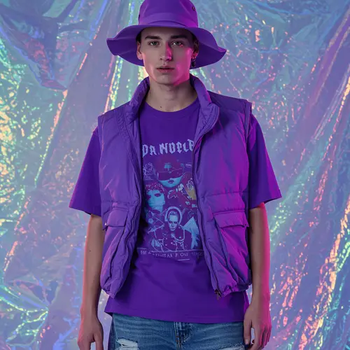 Futuristic Purple Fashion: Trendy Outfits & Accessories