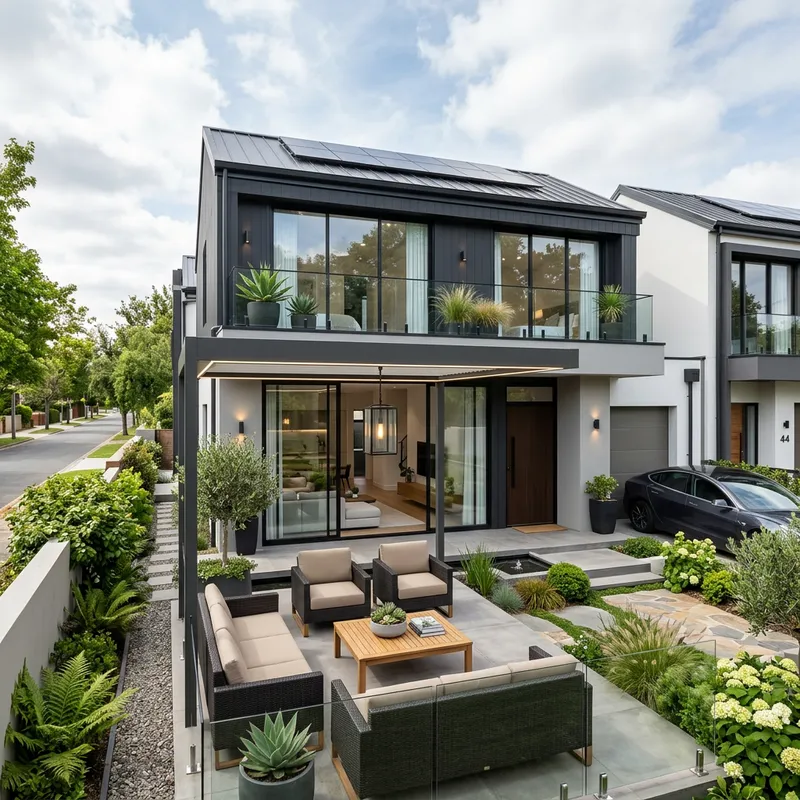 Stylish Double Storey Terrace House with Modern Design