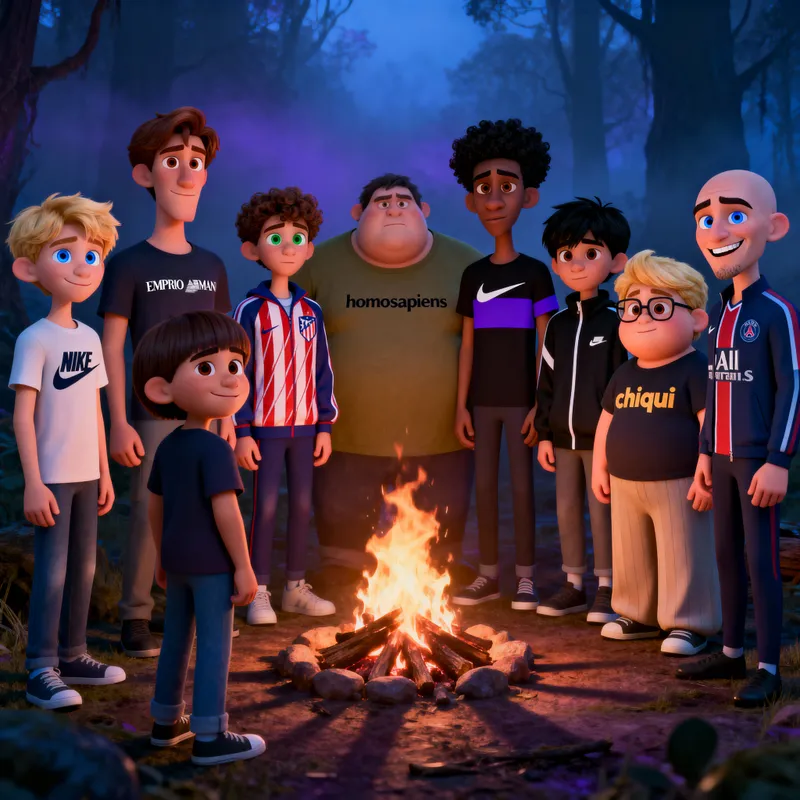 Animated Disney/Pixar Style Image of 9 Teens Animated Disney/Pixar Style Image of 9 Teens