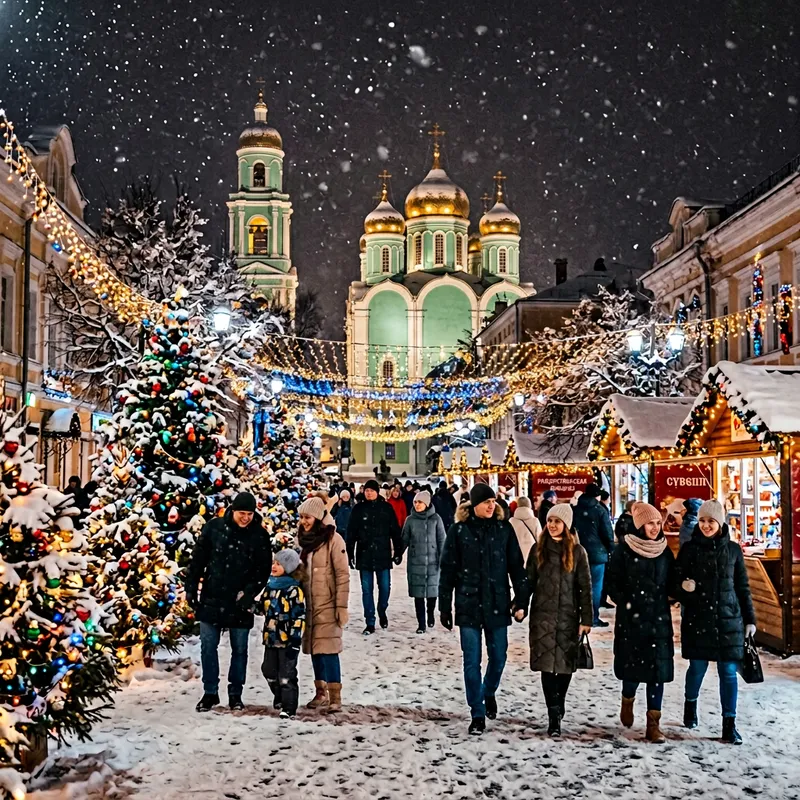 Smolensk Christmas Evening: Winter Wonderland Scene