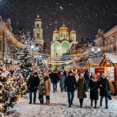 Christmas in Smolensk, Russia: Winter Wonderland Scene