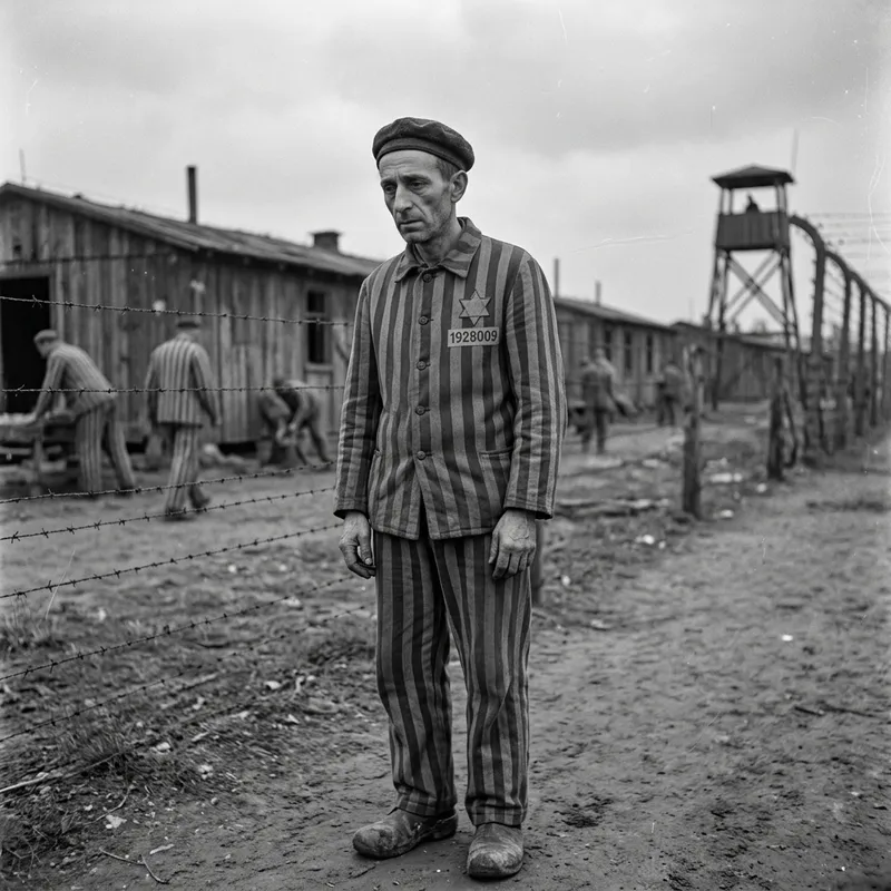 World War II: Man in Concentration Camp