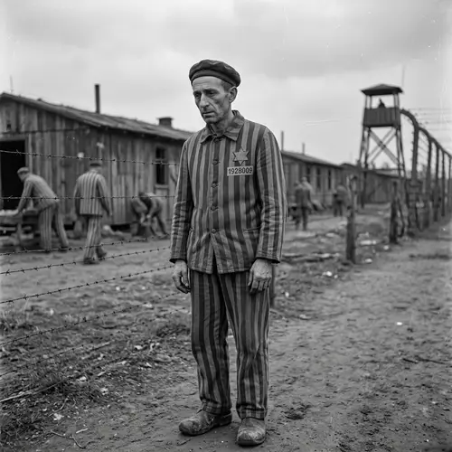 World War II: Man in Concentration Camp