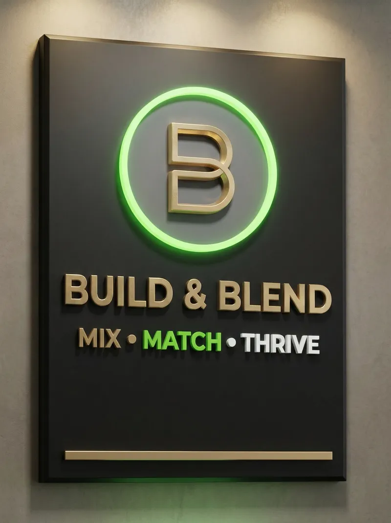 Premium Indoor Signage for Build & Blend Restaurant