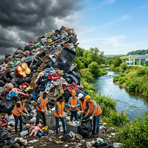 Anti-Consumerism Symbolism: Waste Mountain and Society's Potential