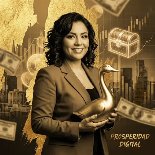 Modern Portrait of Financial Success - Wealth & Prosperity Symbolized