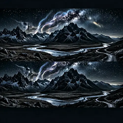 Dark Cosmic Wallpaper | Detailed Spanning Over 4 Monitors