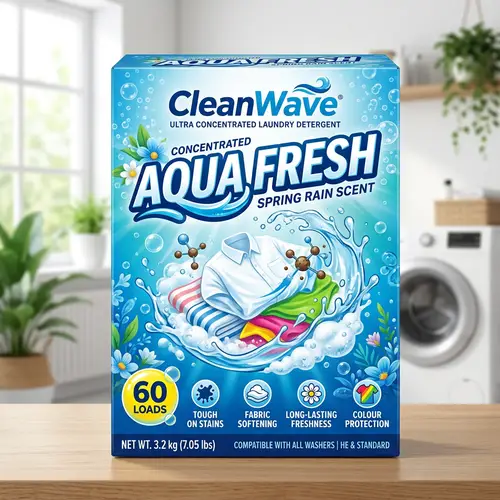 Vibrant Laundry Detergent Packaging Design
