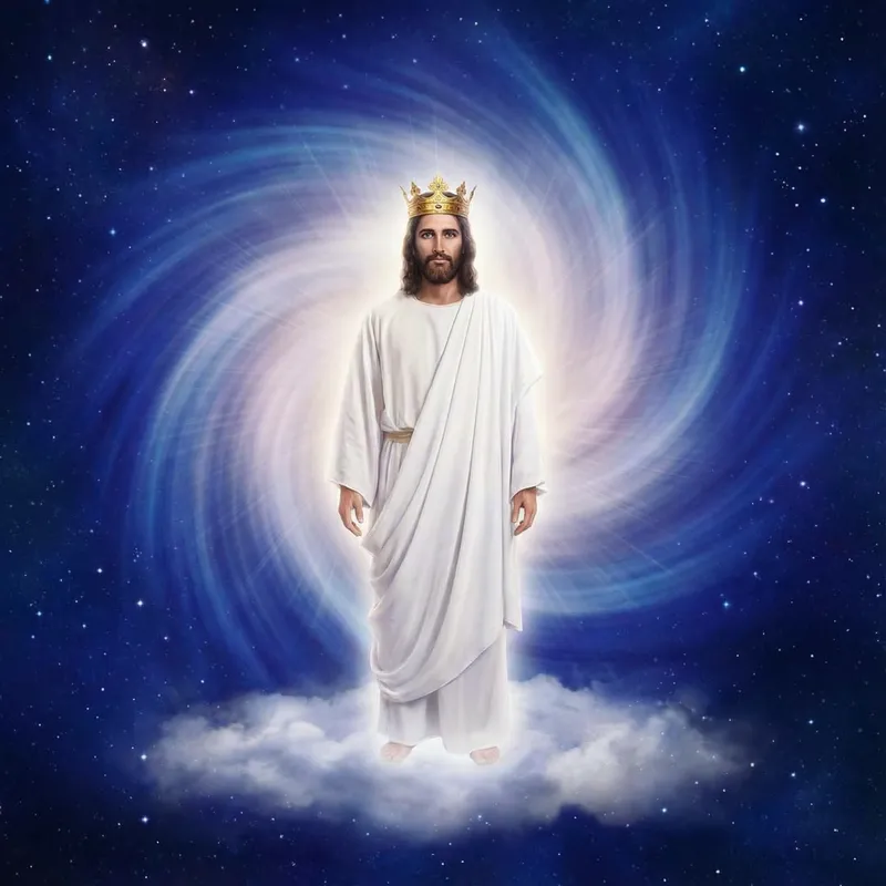 King Jesus in Celestial Aura: A Divine Presence