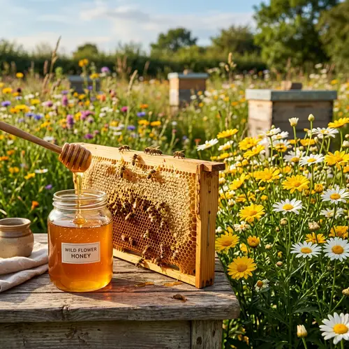 Organic Honey, Beehives & Chrysanthemums | Fresh & Natural