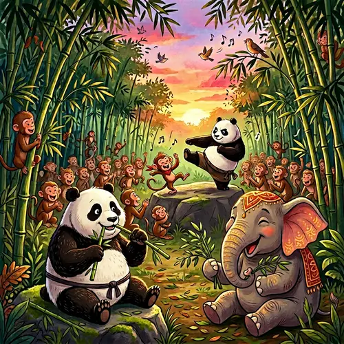 A Kung-Fu Adventure in the Wild | Po and Ellie in Bamboo Forest