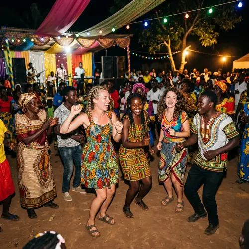 Joyful Party Dancing in Africa