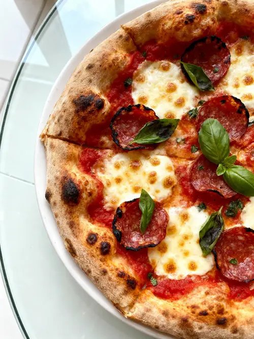 Delicious Cheese & Pepperoni Pizza Slice Photo