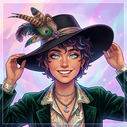 Vintage Modern Fashion Avatar with Striking Eyes & Captivating Smile