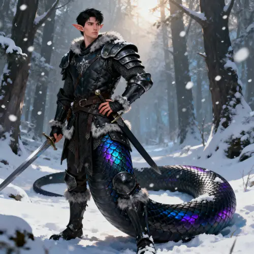 Yuan-ti Paladin Character Art - D&D Fantasy