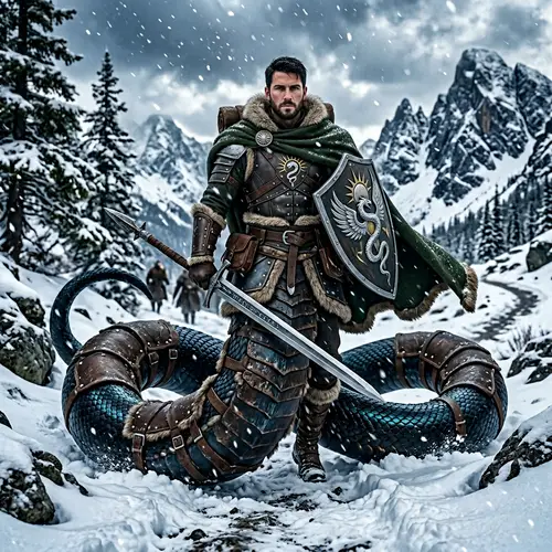 Yuan-ti Paladin Character Art - D&D Fantasy