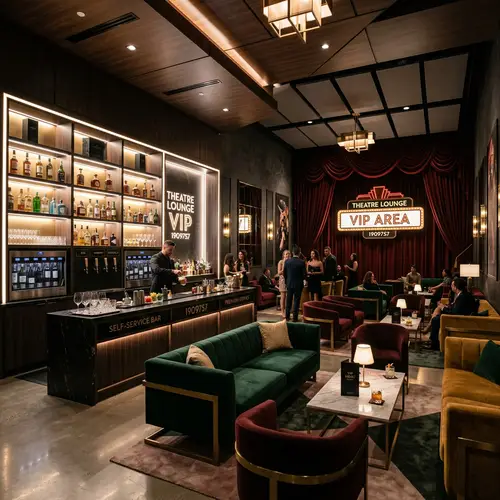 Modern VIP Lounge with Self-Service Bar Design
