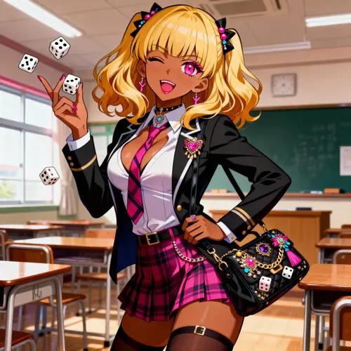 Aesthetic Kakegurui Gyaru Girl Anime Art