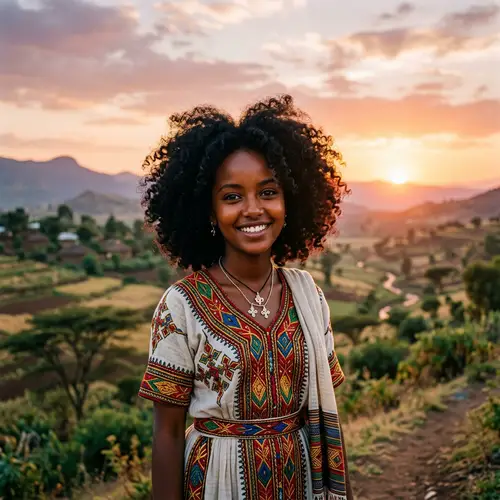 Ethiopian Beauty: Captivating Portrait of a Girl