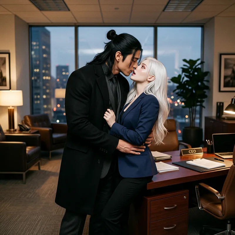 CEO's Bold Encounter: A Kiss in the Office