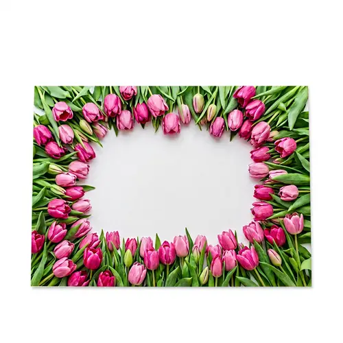 Stunning Pink Tulips Postcard | Spring Floral Design