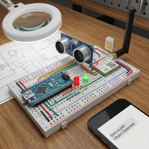 Arduino Proximity Detection System with SMS Alert Capabilities