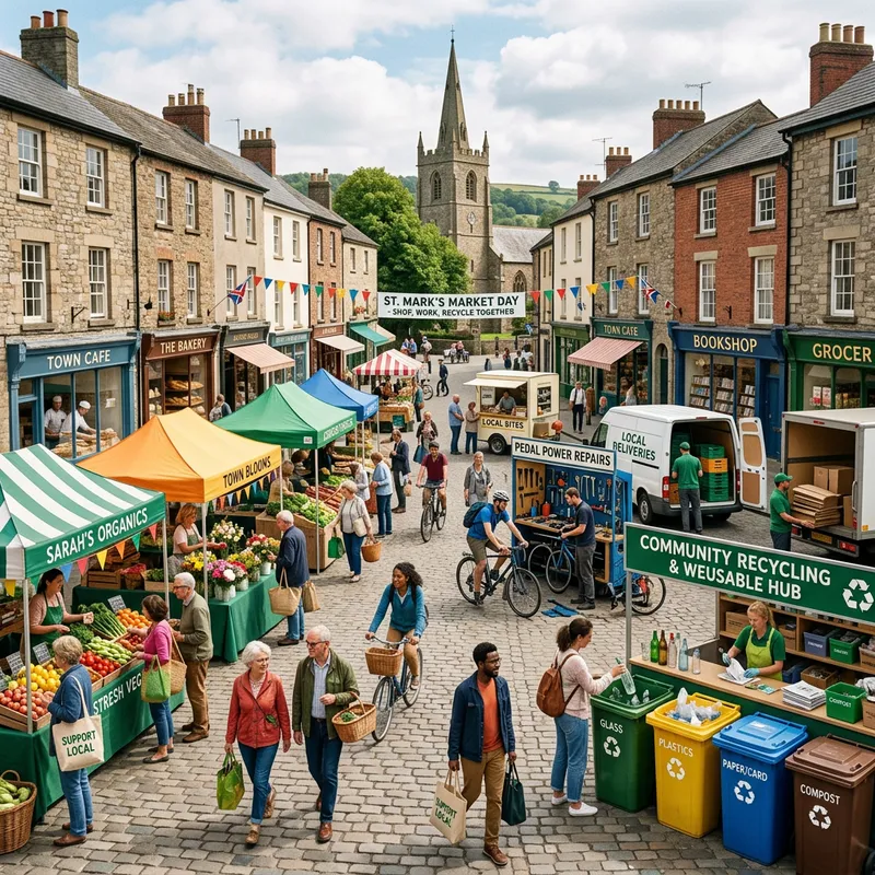 Dynamic Town Scene: Economy in Action