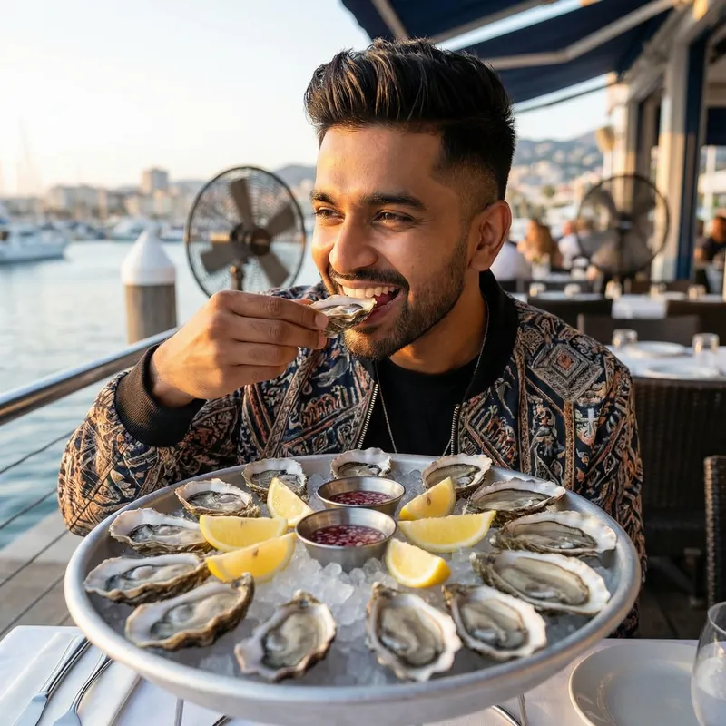 BTS Seokjin Enjoying Fresh Oysters: Culinary Delight