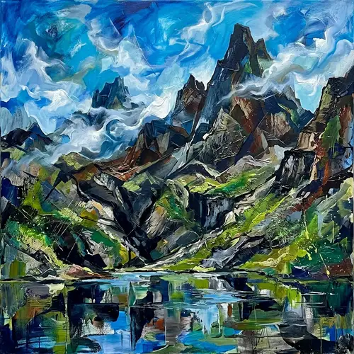 Abstract Mountain Landscape Art | Natural Textures & Patterns