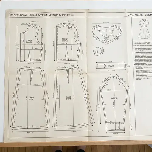 Professional Sewing Pattern for Garment Manufacturing