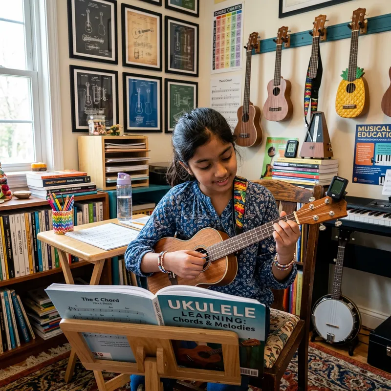 Colorful Music Learning with Ukulele for Cognitive Enhancement