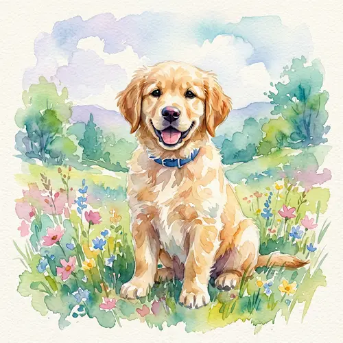 Watercolor Dog Painting | Artistic Canine Illustration