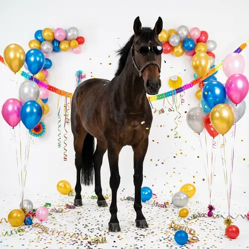 Cool Horse with Sunglasses: Party Vibes Unleashed