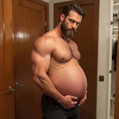 Strong Man in Triplet Pregnancy Labor