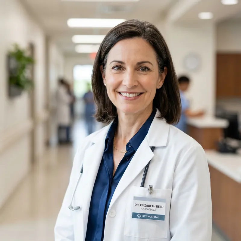 Doctor Headshot in White Coat - Trustworthy Image