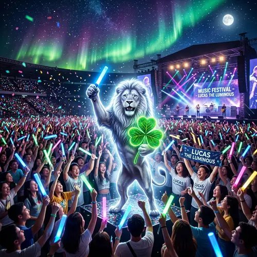 Lucas the Luminous: Concert with a Majestic Lion