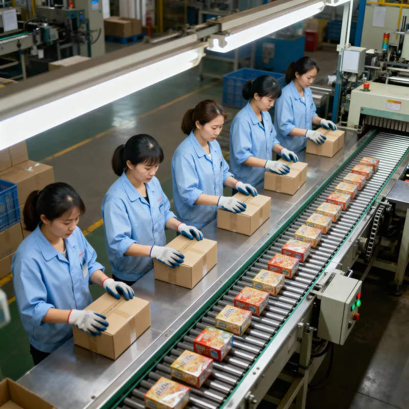 Women in Packaging Production Line