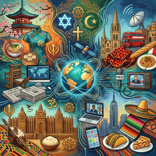 Globalization: Culture, Religion, Media & Technology Collage