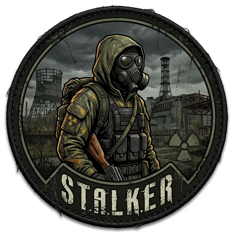 Eerie Stalker Logo: Chernobyl Zone Representation