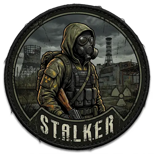 Eerie Stalker Logo: Chernobyl Zone Representation