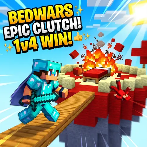 Epic Minecraft Bedwars Thumbnail Generator