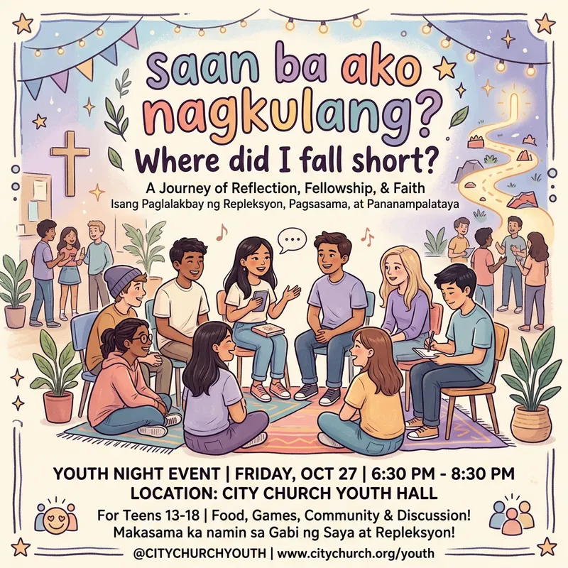Church Youth Night: Saan Ba Ako Nagkulang? Event Poster