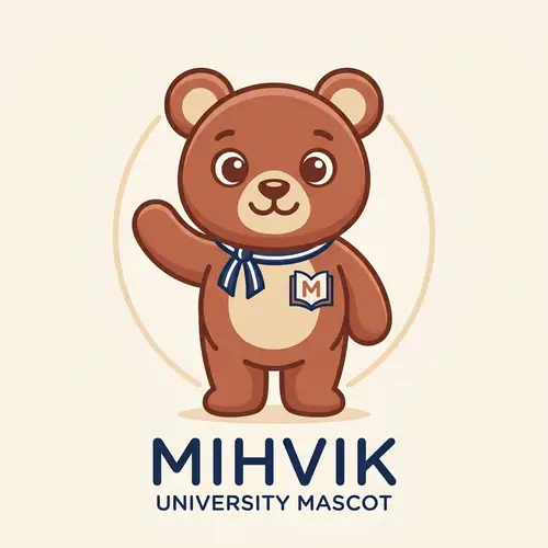 Mihvik Plush Bear Mascot | Educational Institution's Charming Character