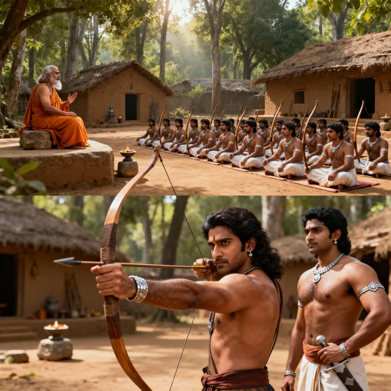 Epic Gurukul Scene of Ancient India