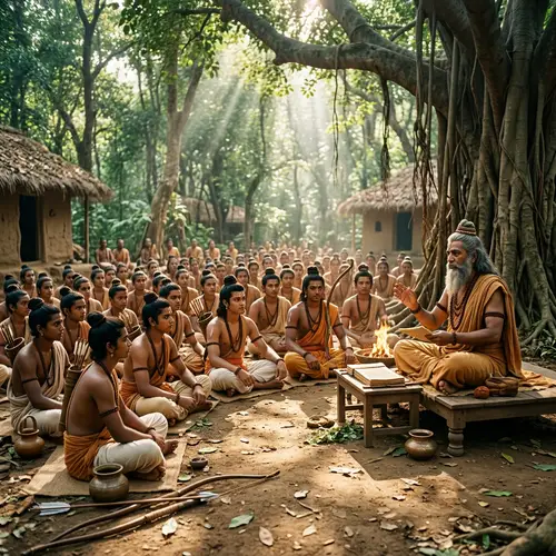 Epic Gurukul Scene of Ancient India