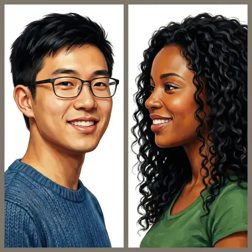 Couple Profile Portraits: Asian Man & African Woman